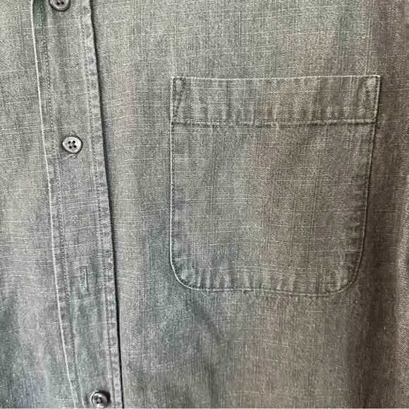 Open Trails Men's Long Sleeve Dark Gray Casual Cotton Button Down Size L GUC - Picture 3 of 6